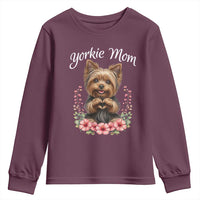 Cute Yorkie Mama Youth Sweatshirt Yorkshire Terrier Dog Lover