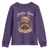 Cute Yorkie Mama Youth Sweatshirt Yorkshire Terrier Dog Lover