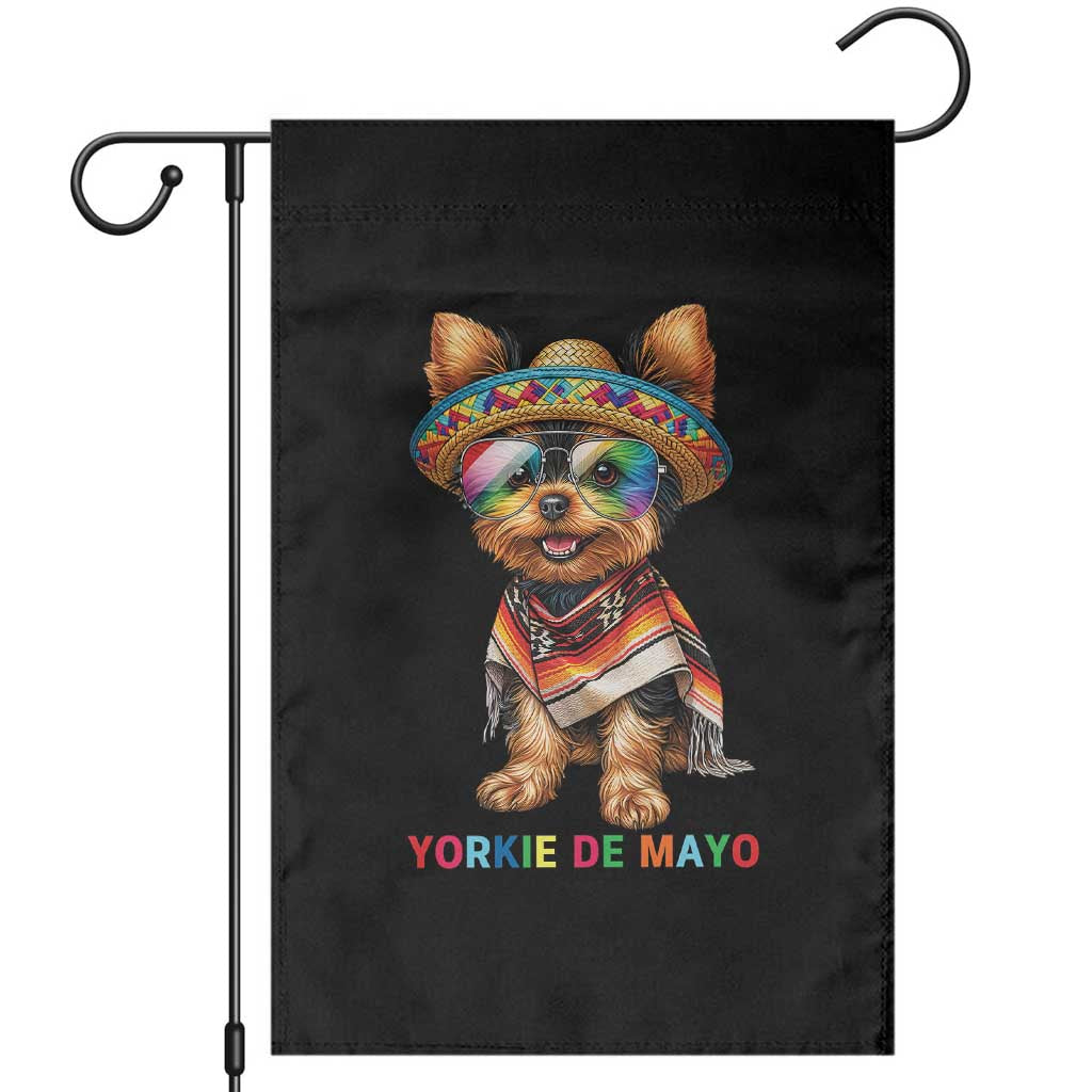 Yorkie De Mayo Garden Flag Cinco De Mayo Dog Lover