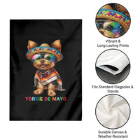 Yorkie De Mayo Garden Flag Cinco De Mayo Dog Lover