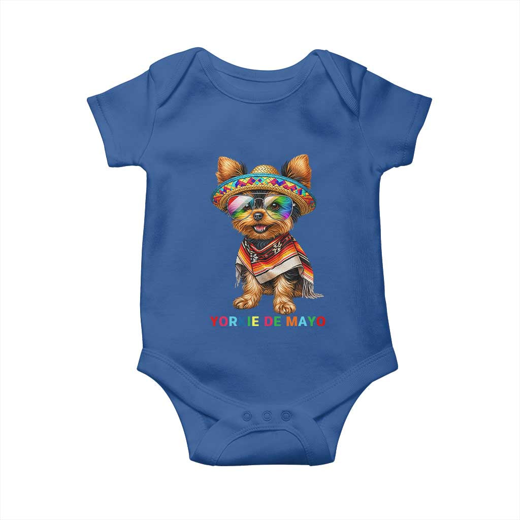 Yorkie De Mayo Baby Onesie Cinco De Mayo Dog Lover