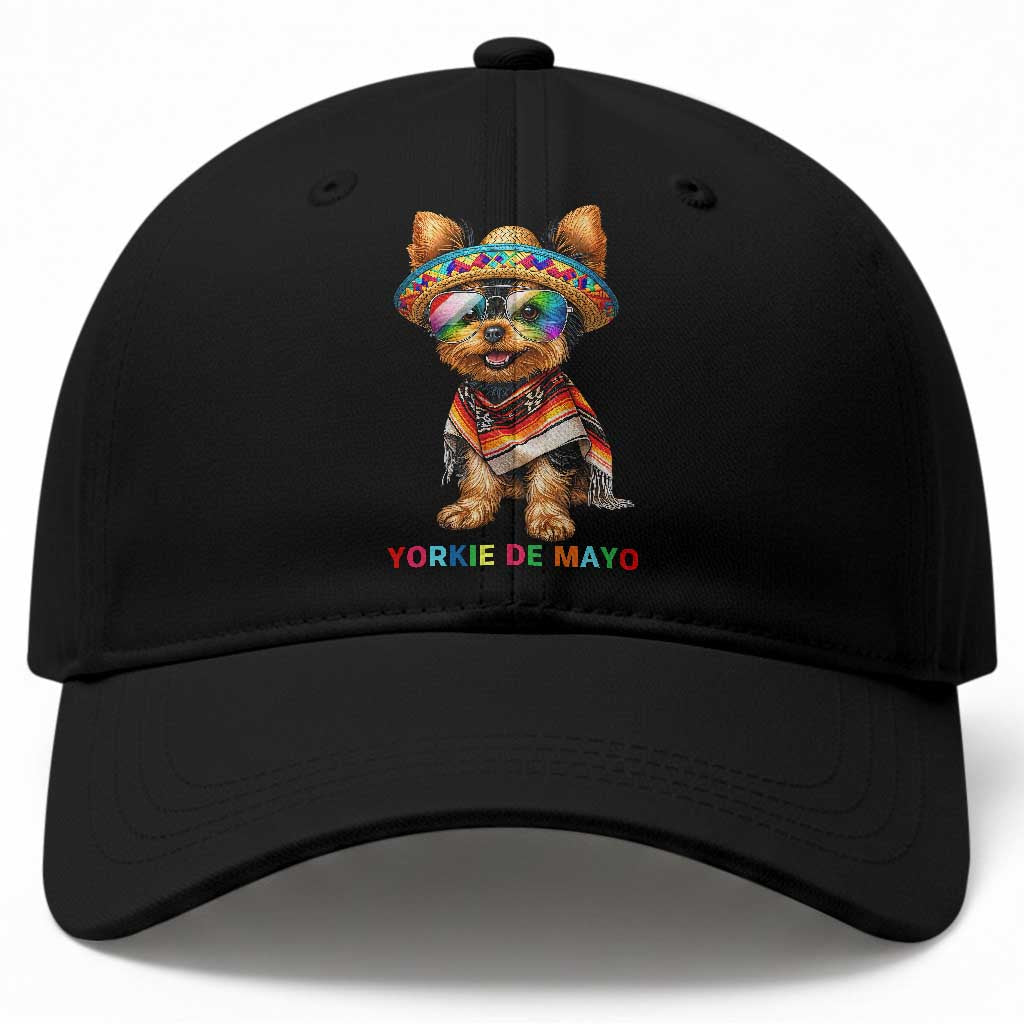 Yorkie De Mayo Baseball Cap Cinco De Mayo Dog Lover