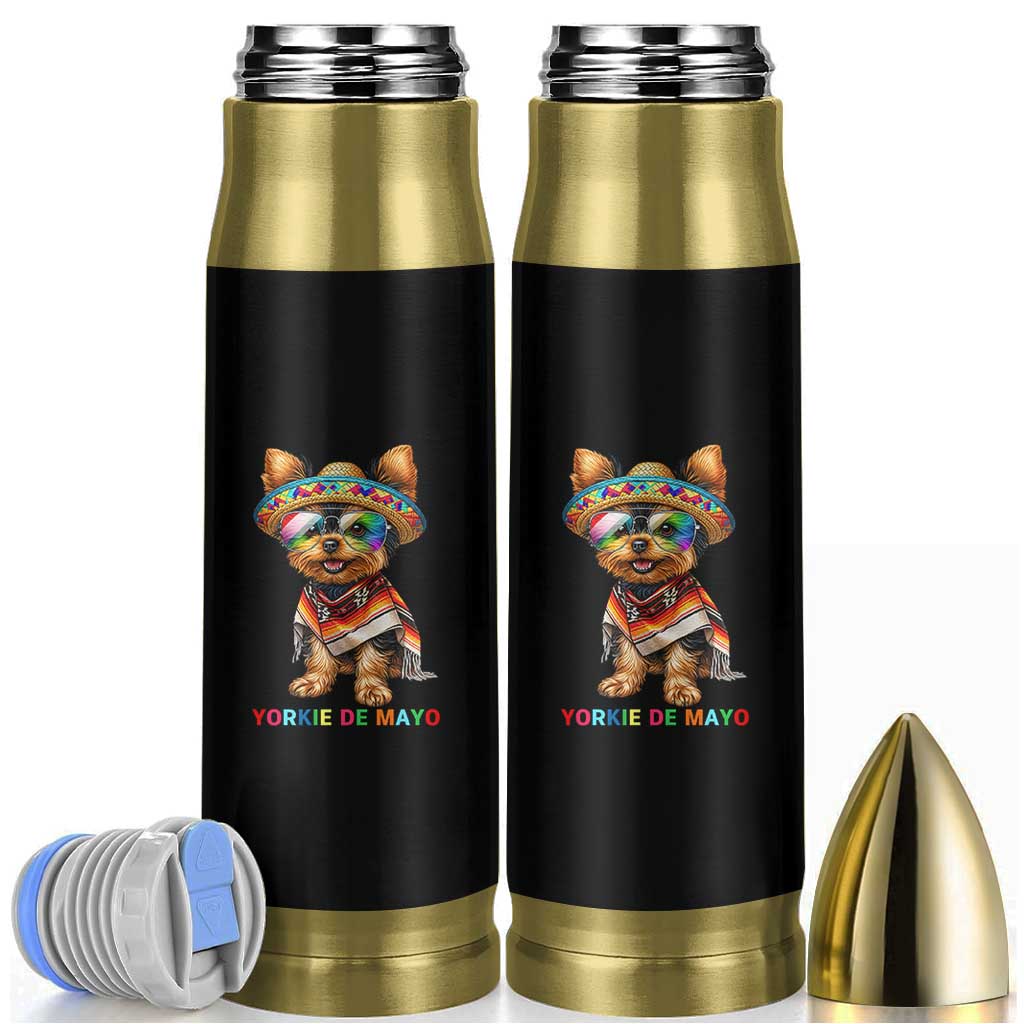 Yorkie De Mayo Bullet Tumbler Cinco De Mayo Dog Lover