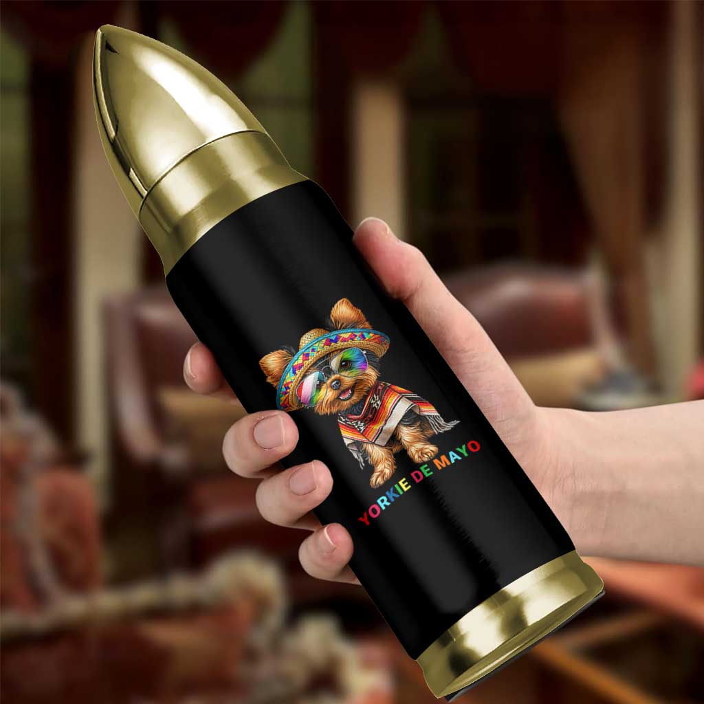 Yorkie De Mayo Bullet Tumbler Cinco De Mayo Dog Lover