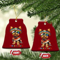 Yorkie De Mayo Ceramic Ornament Cinco De Mayo Dog Lover