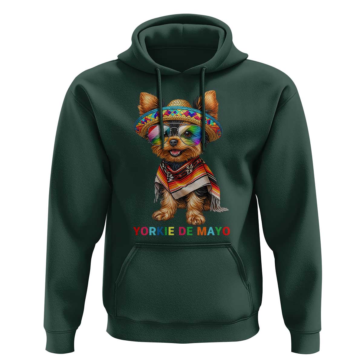 Yorkie De Mayo Hoodie Cinco De Mayo Dog Lover