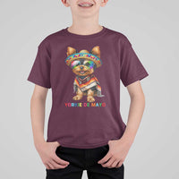 Yorkie De Mayo T Shirt For Kid Cinco De Mayo Dog Lover