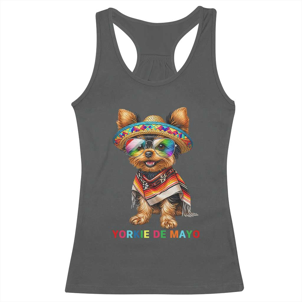 Yorkie De Mayo Racerback Tank Top Cinco De Mayo Dog Lover