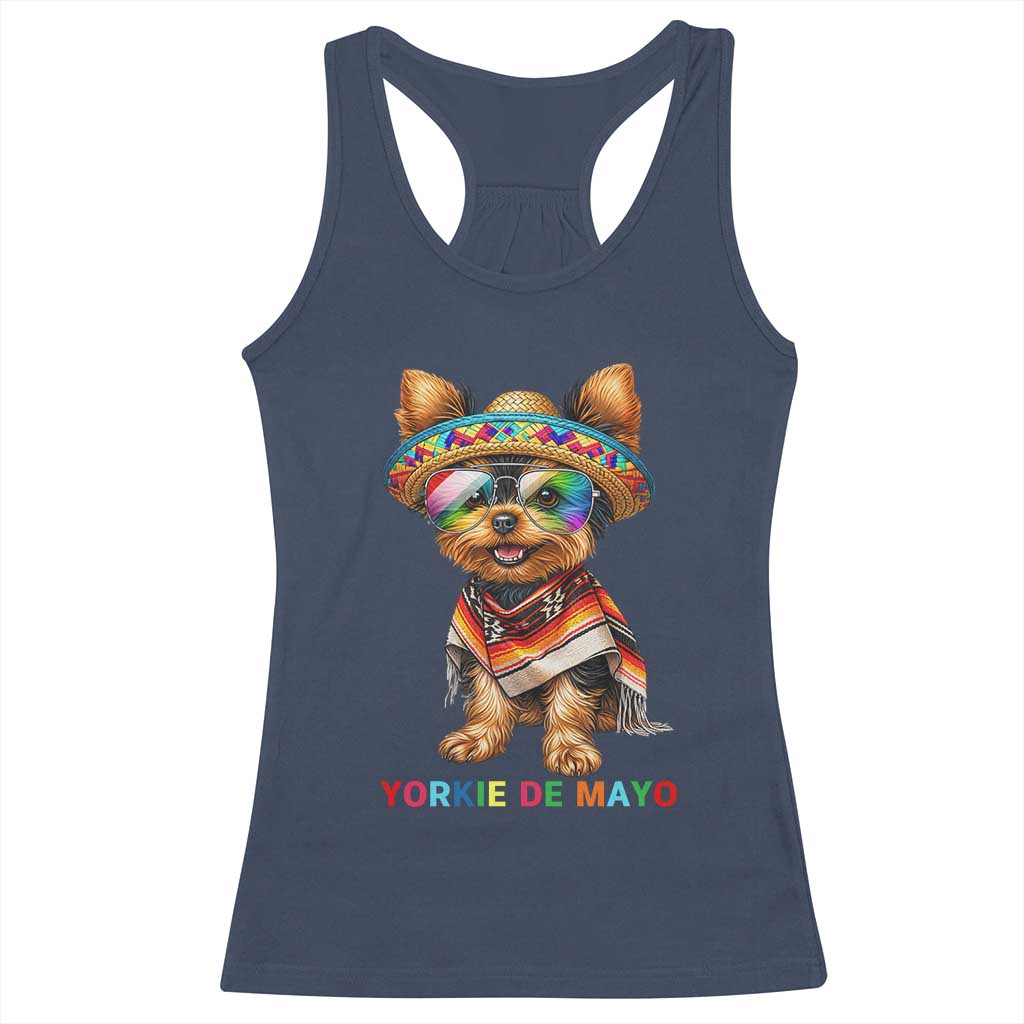 Yorkie De Mayo Racerback Tank Top Cinco De Mayo Dog Lover