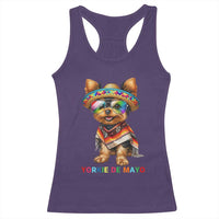 Yorkie De Mayo Racerback Tank Top Cinco De Mayo Dog Lover