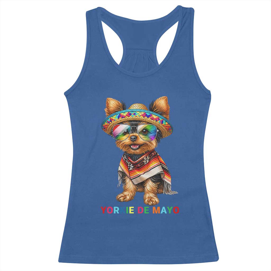 Yorkie De Mayo Racerback Tank Top Cinco De Mayo Dog Lover