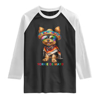 Yorkie De Mayo Raglan Shirt Cinco De Mayo Dog Lover