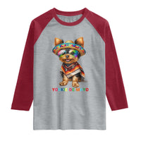 Yorkie De Mayo Raglan Shirt Cinco De Mayo Dog Lover