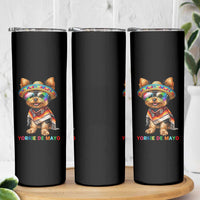 Yorkie De Mayo Skinny Tumbler Cinco De Mayo Dog Lover