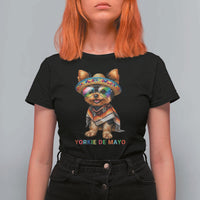 Yorkie De Mayo T Shirt For Women Cinco De Mayo Dog Lover