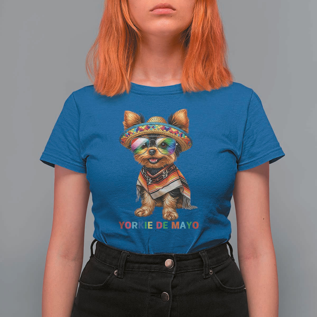 Yorkie De Mayo T Shirt For Women Cinco De Mayo Dog Lover