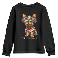 Yorkie De Mayo Youth Sweatshirt Cinco De Mayo Dog Lover