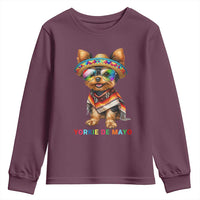 Yorkie De Mayo Youth Sweatshirt Cinco De Mayo Dog Lover