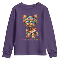Yorkie De Mayo Youth Sweatshirt Cinco De Mayo Dog Lover