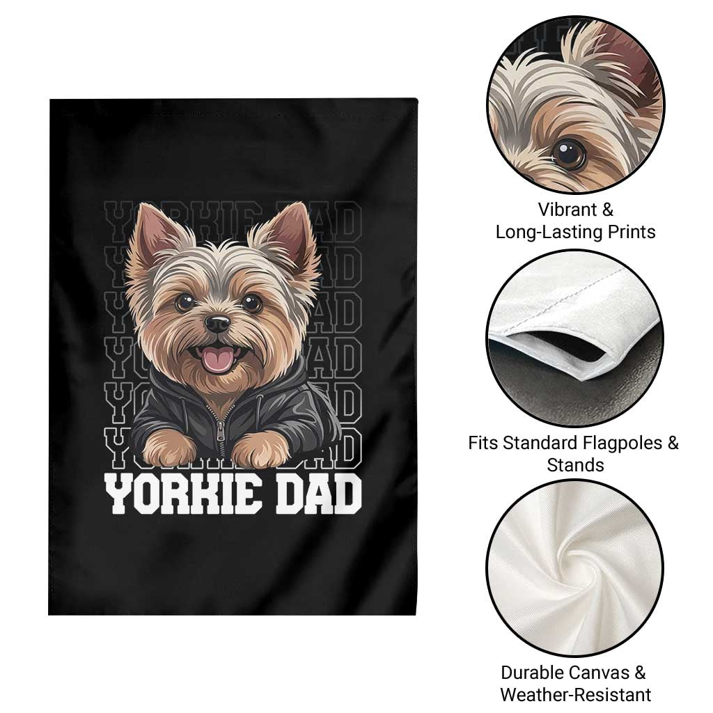 Proud Yorkshire Terrier Dad Garden Flag Fathers Day Dog Lover Gift