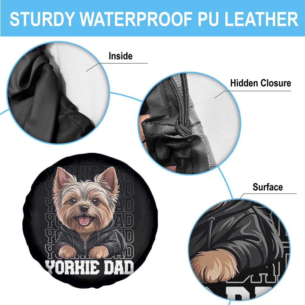 Proud Yorkshire Terrier Dad Spare Tire Cover Fathers Day Dog Lover Gift