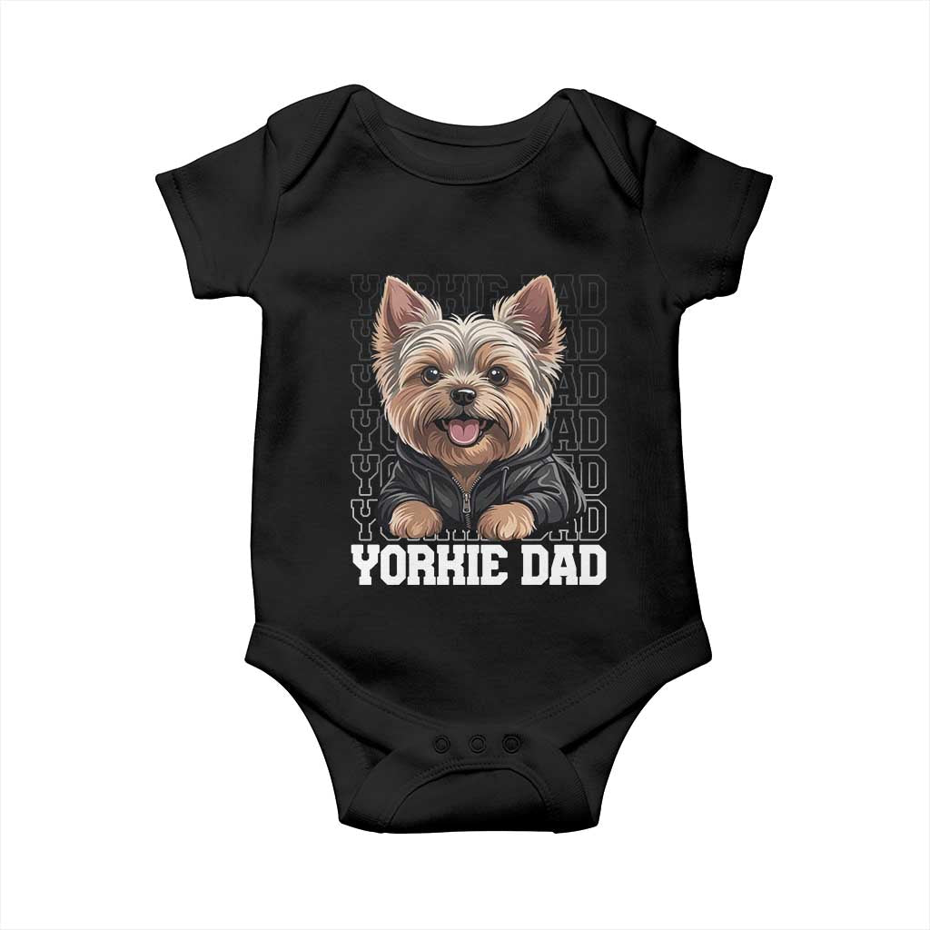 Proud Yorkshire Terrier Dad Baby Onesie Fathers Day Dog Lover Gift