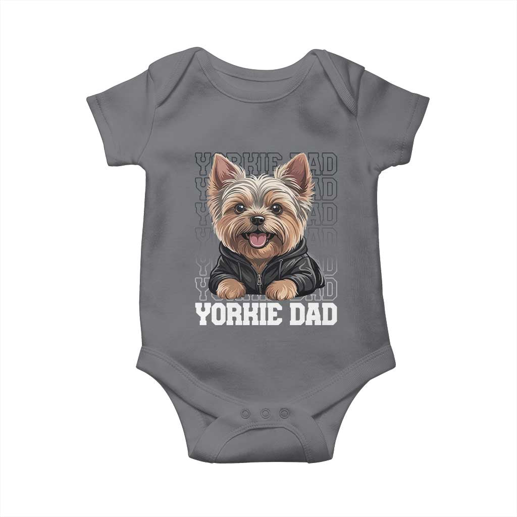 Proud Yorkshire Terrier Dad Baby Onesie Fathers Day Dog Lover Gift