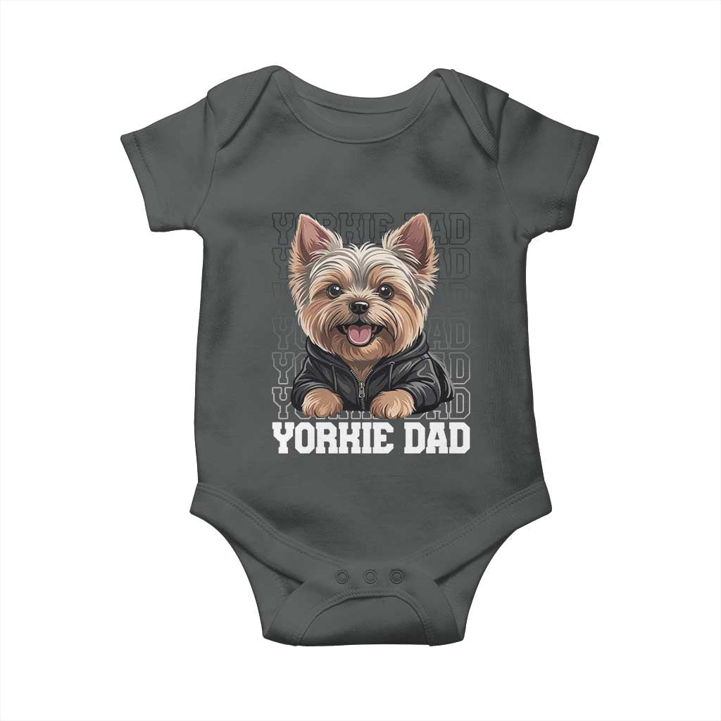 Proud Yorkshire Terrier Dad Baby Onesie Fathers Day Dog Lover Gift