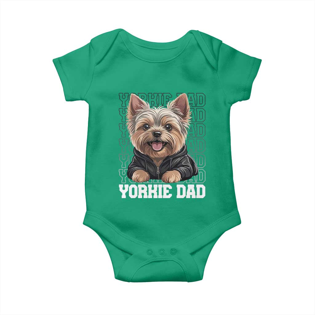 Proud Yorkshire Terrier Dad Baby Onesie Fathers Day Dog Lover Gift