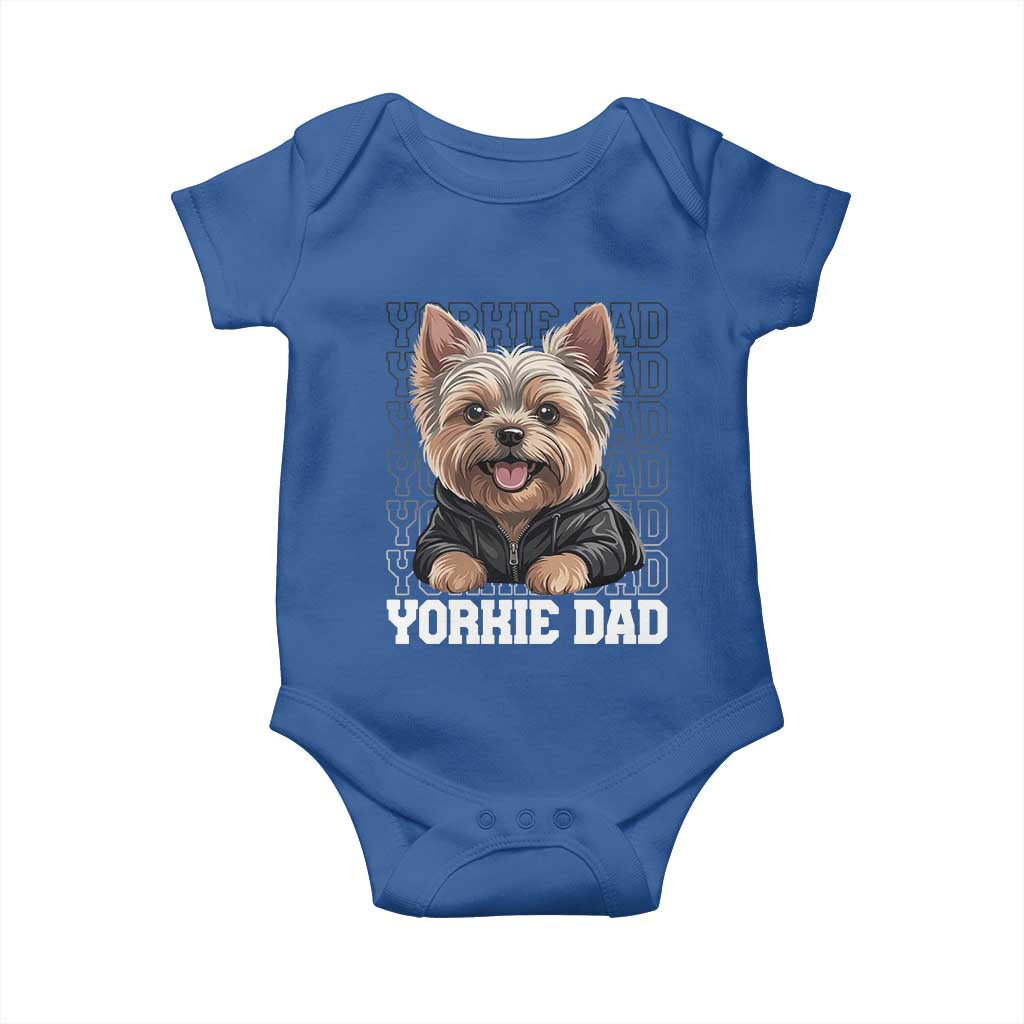 Proud Yorkshire Terrier Dad Baby Onesie Fathers Day Dog Lover Gift
