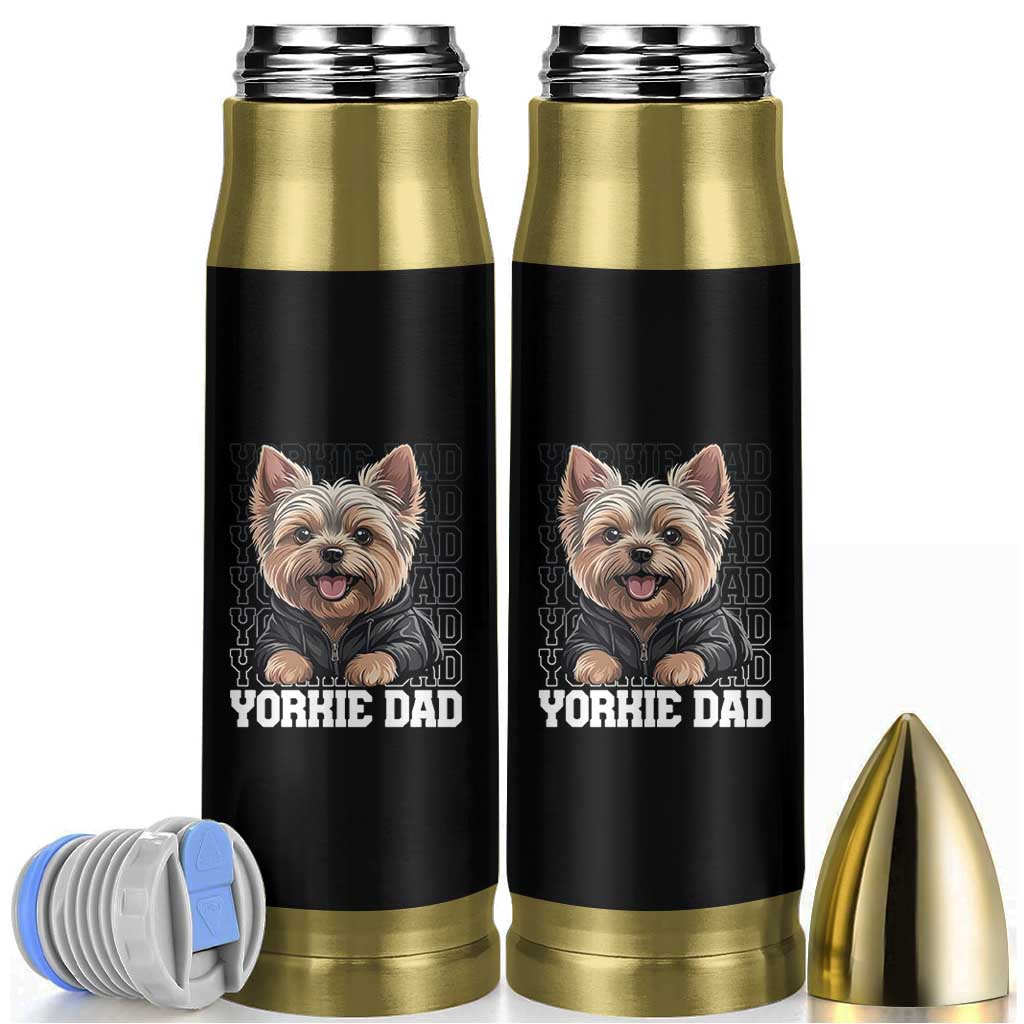 Proud Yorkshire Terrier Dad Bullet Tumbler Fathers Day Dog Lover Gift