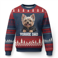 Proud Yorkshire Terrier Dad Ugly Christmas Sweater Fathers Day Dog Lover Gift