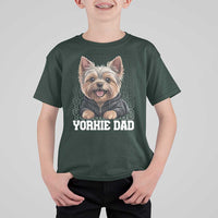 Proud Yorkshire Terrier Dad T Shirt For Kid Fathers Day Dog Lover Gift