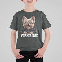 Proud Yorkshire Terrier Dad T Shirt For Kid Fathers Day Dog Lover Gift
