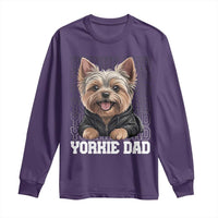 Proud Yorkshire Terrier Dad Long Sleeve Shirt Fathers Day Dog Lover Gift