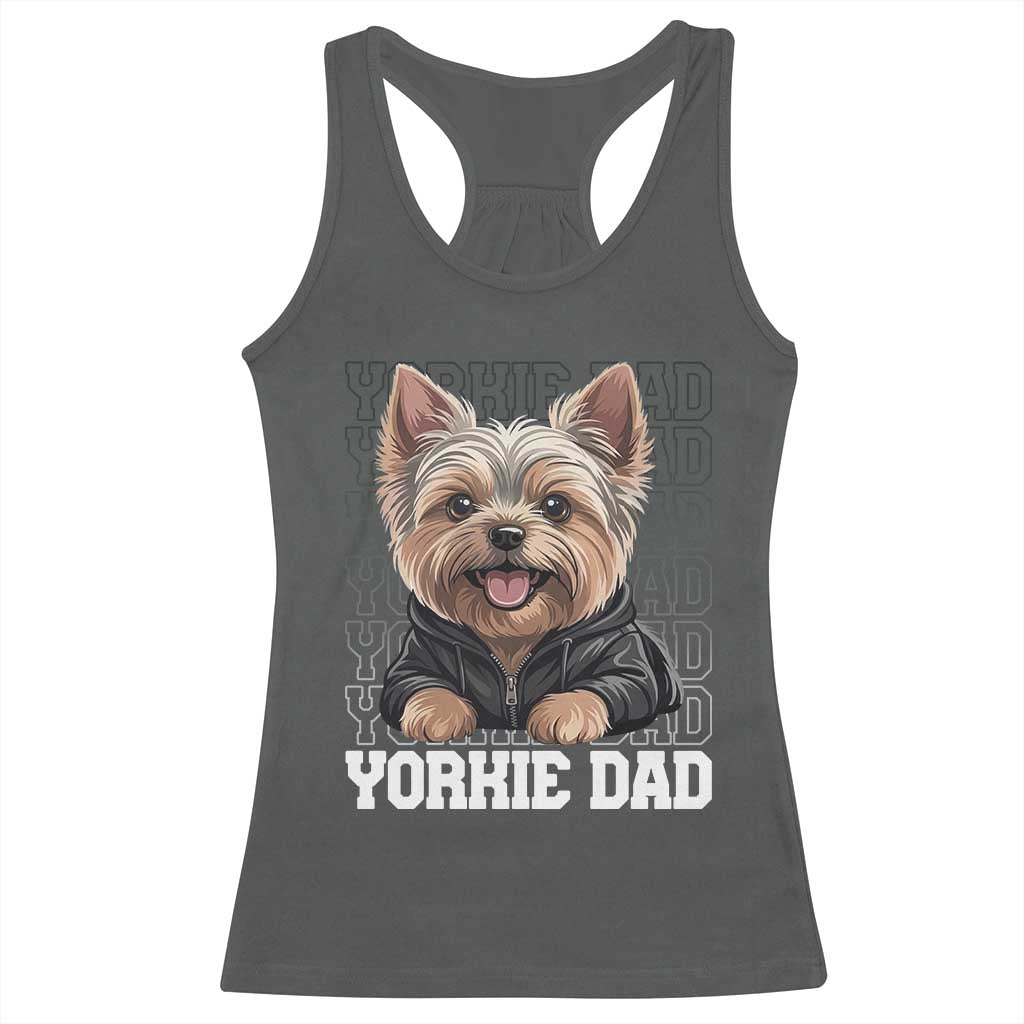 Proud Yorkshire Terrier Dad Racerback Tank Top Fathers Day Dog Lover Gift