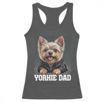 Proud Yorkshire Terrier Dad Racerback Tank Top Fathers Day Dog Lover Gift