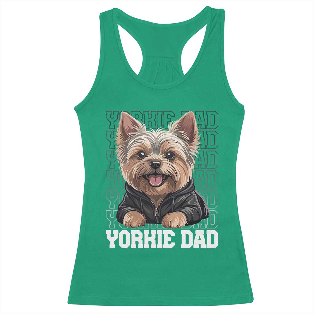 Proud Yorkshire Terrier Dad Racerback Tank Top Fathers Day Dog Lover Gift