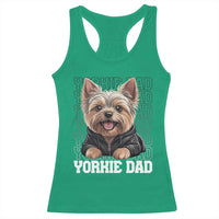 Proud Yorkshire Terrier Dad Racerback Tank Top Fathers Day Dog Lover Gift