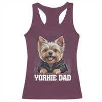 Proud Yorkshire Terrier Dad Racerback Tank Top Fathers Day Dog Lover Gift