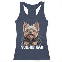 Proud Yorkshire Terrier Dad Racerback Tank Top Fathers Day Dog Lover Gift