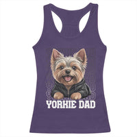 Proud Yorkshire Terrier Dad Racerback Tank Top Fathers Day Dog Lover Gift