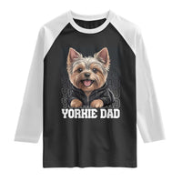 Proud Yorkshire Terrier Dad Raglan Shirt Fathers Day Dog Lover Gift