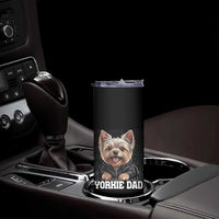 Proud Yorkshire Terrier Dad Skinny Tumbler Fathers Day Dog Lover Gift