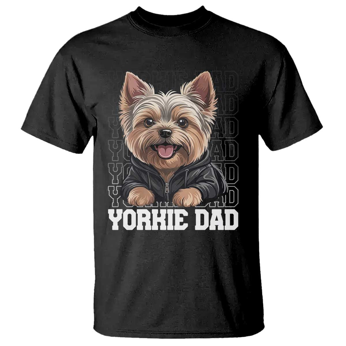 Proud Yorkshire Terrier Dad T Shirt Fathers Day Dog Lover Gift
