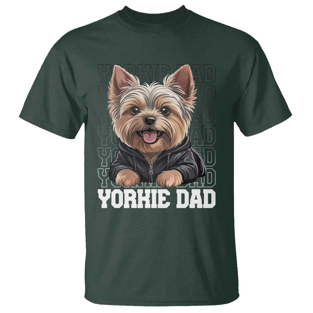 Proud Yorkshire Terrier Dad T Shirt Fathers Day Dog Lover Gift