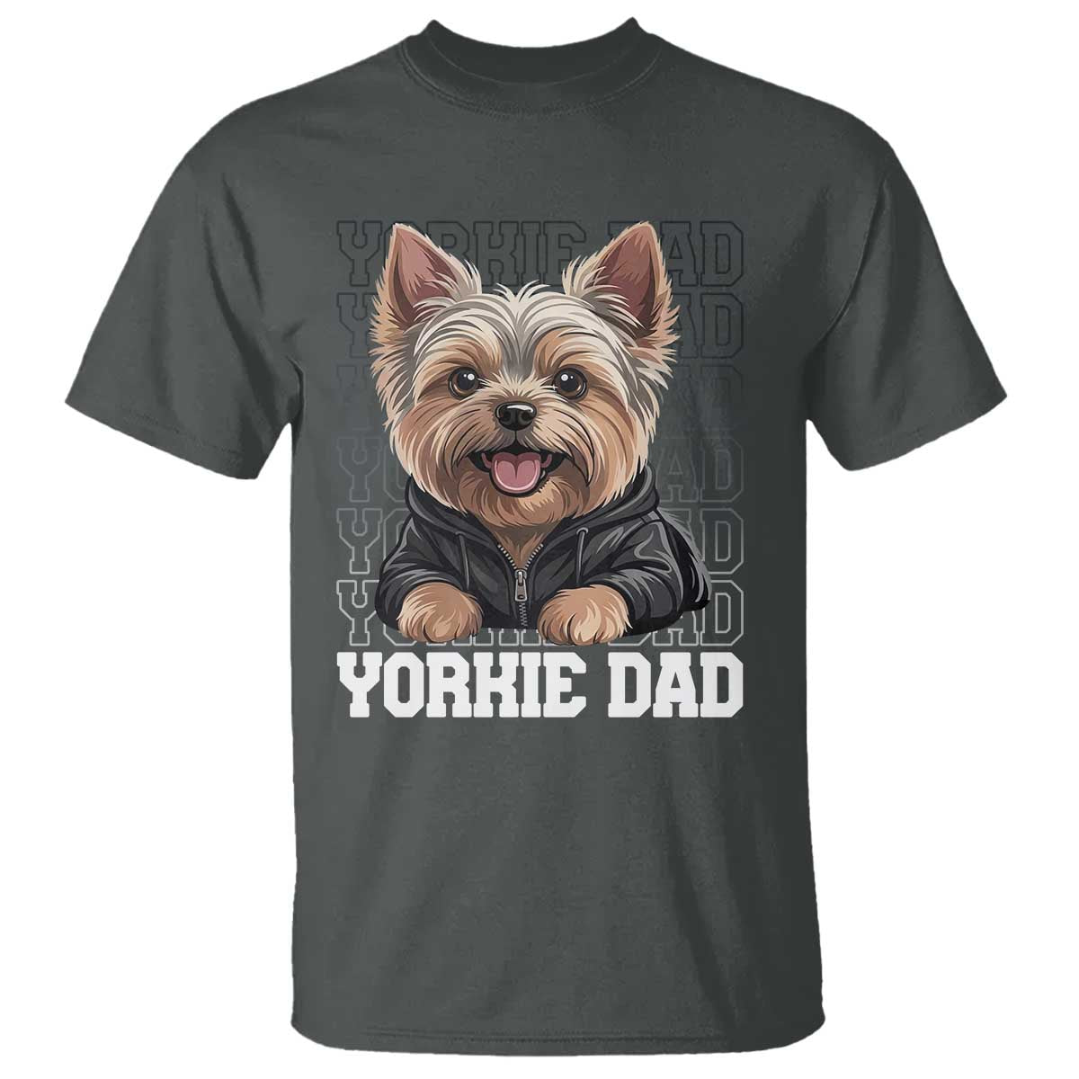 Proud Yorkshire Terrier Dad T Shirt Fathers Day Dog Lover Gift