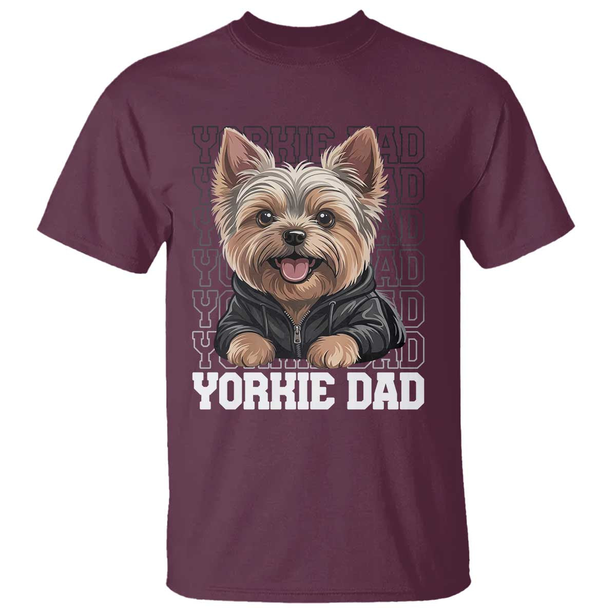 Proud Yorkshire Terrier Dad T Shirt Fathers Day Dog Lover Gift