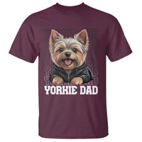 Proud Yorkshire Terrier Dad T Shirt Fathers Day Dog Lover Gift
