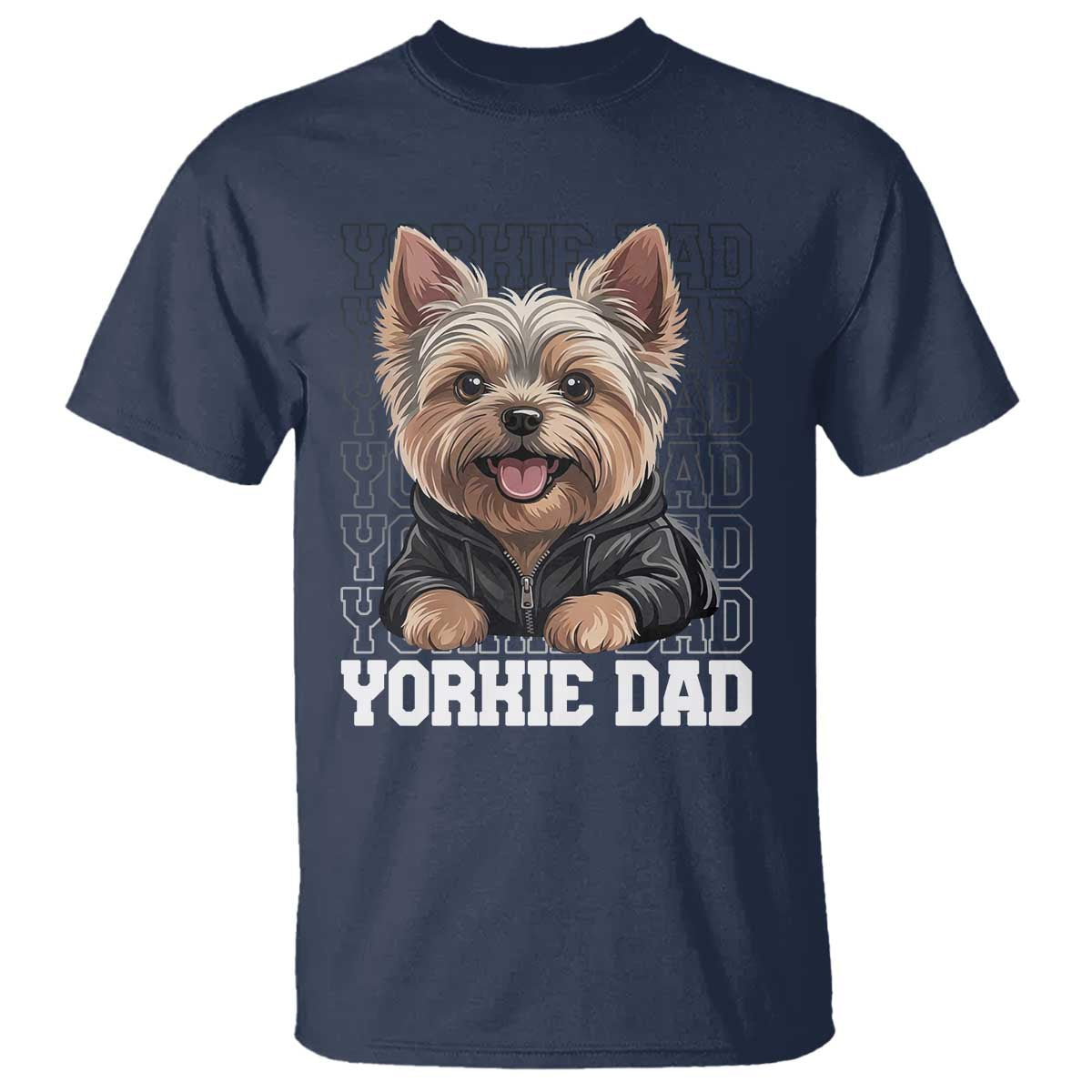 Proud Yorkshire Terrier Dad T Shirt Fathers Day Dog Lover Gift